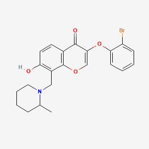 3-(2-bromophenoxy)-7-hydroxy-8-((2-methylpiperidin-1-yl)methyl)-4H-chromen-4-one