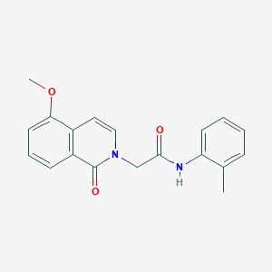 molecular formula C19H18N2O3 B2497609 2-(5-methoxy-1-oxoisoquinolin-2(1H)-yl)-N-(o-tolyl)acetamide CAS No. 868223-31-8