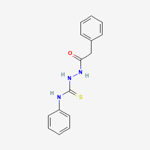 molecular formula C15H15N3OS B2497617 N-phenyl-2-(phenylacetyl)hydrazinecarbothioamide CAS No. 18233-63-1