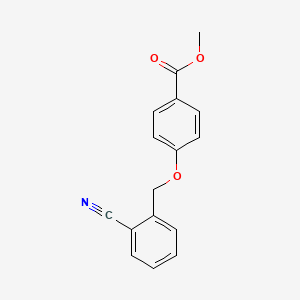 molecular formula C16H13NO3 B2497619 Methyl 4-[(2-cyanobenzyl)oxy]benzoate CAS No. 1004249-25-5