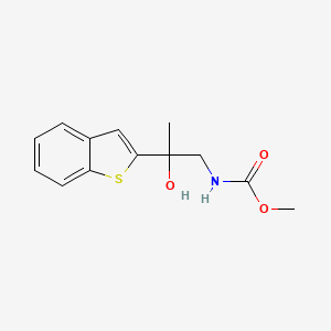 molecular formula C13H15NO3S B2497633 methyl N-[2-(1-benzothiophen-2-yl)-2-hydroxypropyl]carbamate CAS No. 1903860-68-3