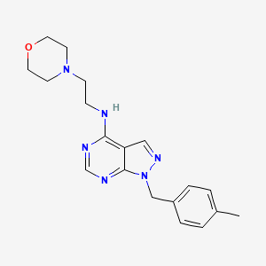 molecular formula C19H24N6O B2497648 1-(4-methylbenzyl)-N-(2-morpholinoethyl)-1H-pyrazolo[3,4-d]pyrimidin-4-amine CAS No. 612524-11-5