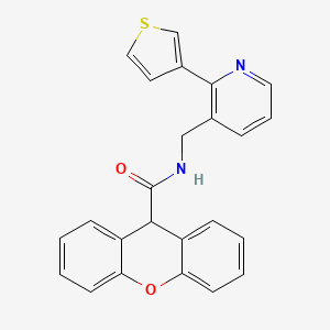 N-((2-(thiophen-3-yl)pyridin-3-yl)methyl)-9H-xanthene-9-carboxamide