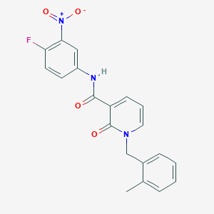 molecular formula C20H16FN3O4 B2497657 N-(4-fluoro-3-nitrophenyl)-1-(2-methylbenzyl)-2-oxo-1,2-dihydropyridine-3-carboxamide CAS No. 941952-13-2