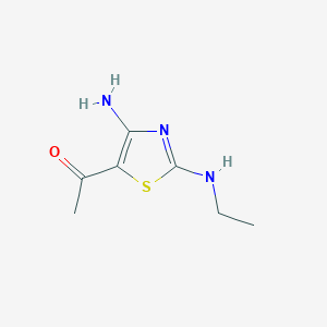molecular formula C7H11N3OS B2497661 1-(4-Amino-2-ethylamino-thiazol-5-yl)-ethanone CAS No. 107401-79-6