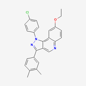molecular formula C26H22ClN3O B2497662 1-(4-chlorophenyl)-3-(3,4-dimethylphenyl)-8-ethoxy-1H-pyrazolo[4,3-c]quinoline CAS No. 901267-79-6