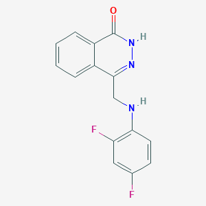 molecular formula C15H11F2N3O B2497663 4-((2,4-Difluoroanilino)methyl)-1(2H)-phthalazinone CAS No. 305368-09-6