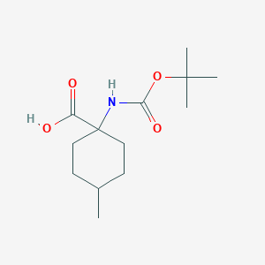 molecular formula C13H23NO4 B2497664 1-{[(Tert-butoxy)carbonyl]amino}-4-methylcyclohexane-1-carboxylic acid CAS No. 199330-69-3