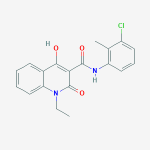 molecular formula C19H17ClN2O3 B2497665 N-(3-chloro-2-methylphenyl)-1-ethyl-4-hydroxy-2-oxo-1,2-dihydroquinoline-3-carboxamide CAS No. 941923-42-8