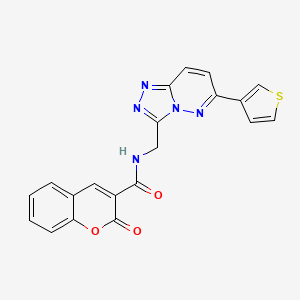 molecular formula C20H13N5O3S B2497667 2-oxo-N-((6-(thiophen-3-yl)-[1,2,4]triazolo[4,3-b]pyridazin-3-yl)methyl)-2H-chromene-3-carboxamide CAS No. 1903684-37-6