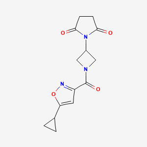 1-(1-(5-Cyclopropylisoxazole-3-carbonyl)azetidin-3-yl)pyrrolidine-2,5-dione