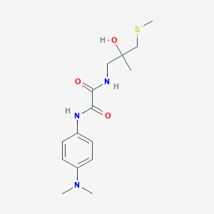 molecular formula C15H23N3O3S B2497699 N1-(4-(dimethylamino)phenyl)-N2-(2-hydroxy-2-methyl-3-(methylthio)propyl)oxalamide CAS No. 1396769-85-9