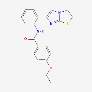 molecular formula C20H19N3O2S B2497702 4-ethoxy-N-(2-{2H,3H-imidazo[2,1-b][1,3]thiazol-6-yl}phenyl)benzamide CAS No. 2034486-85-4