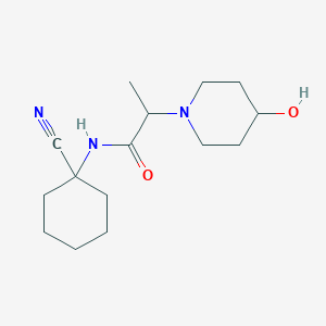 molecular formula C15H25N3O2 B2497720 N-(1-cyanocyclohexyl)-2-(4-hydroxypiperidin-1-yl)propanamide CAS No. 1323051-51-9