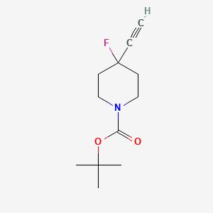 molecular formula C12H18FNO2 B2497780 Tert-butyl 4-ethynyl-4-fluoropiperidine-1-carboxylate CAS No. 191327-86-3