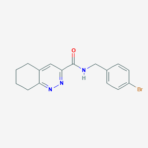 N-[(4-Bromophenyl)methyl]-5,6,7,8-tetrahydrocinnoline-3-carboxamide