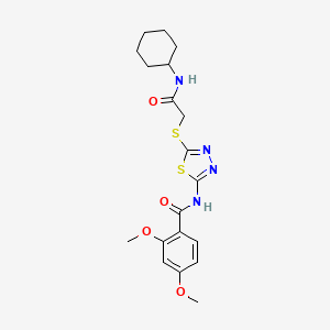 N-(5-((2-(cyclohexylamino)-2-oxoethyl)thio)-1,3,4-thiadiazol-2-yl)-2,4-dimethoxybenzamide