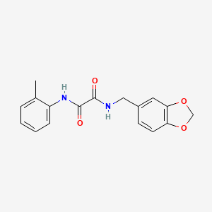 molecular formula C17H16N2O4 B2497802 N-[(2H-1,3-benzodioxol-5-yl)methyl]-N'-(2-methylphenyl)ethanediamide CAS No. 299199-78-3