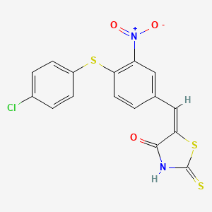 5-(4-((4-Chlorophenyl)thio)-3-nitrobenzylidene)-2-thioxo-1,3-thiazolidin-4-one