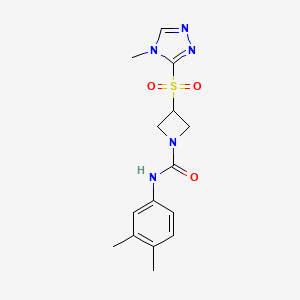 N-(3,4-dimethylphenyl)-3-((4-methyl-4H-1,2,4-triazol-3-yl)sulfonyl)azetidine-1-carboxamide