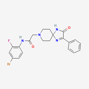 N-(4-bromo-2-fluorophenyl)-2-(3-oxo-2-phenyl-1,4,8-triazaspiro[4.5]dec-1-en-8-yl)acetamide