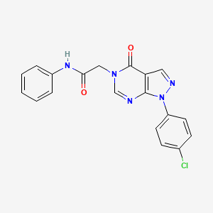 2-[1-(4-chlorophenyl)-4-oxopyrazolo[3,4-d]pyrimidin-5-yl]-N-phenylacetamide