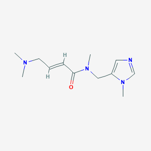 (E)-4-(Dimethylamino)-N-methyl-N-[(3-methylimidazol-4-yl)methyl]but-2-enamide