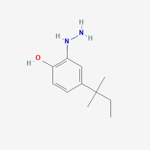 molecular formula C11H18N2O B2497872 2-Hydrazinyl-4-(2-methylbutan-2-yl)phenol CAS No. 1260771-83-2