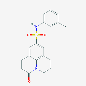 3-oxo-N-(m-tolyl)-1,2,3,5,6,7-hexahydropyrido[3,2,1-ij]quinoline-9-sulfonamide