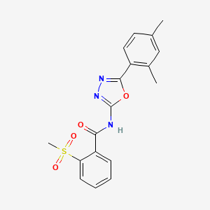 N-[5-(2,4-dimethylphenyl)-1,3,4-oxadiazol-2-yl]-2-methylsulfonylbenzamide