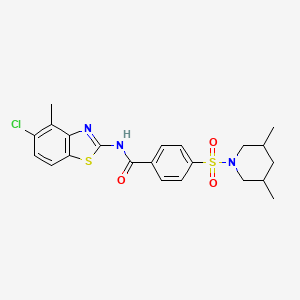 N-(5-chloro-4-methylbenzo[d]thiazol-2-yl)-4-((3,5-dimethylpiperidin-1-yl)sulfonyl)benzamide