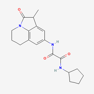 N1-cyclopentyl-N2-(1-methyl-2-oxo-2,4,5,6-tetrahydro-1H-pyrrolo[3,2,1-ij]quinolin-8-yl)oxalamide