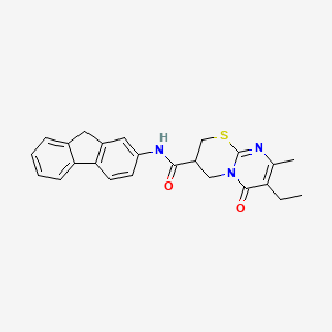 7-ethyl-N-(9H-fluoren-2-yl)-8-methyl-6-oxo-2,3,4,6-tetrahydropyrimido[2,1-b][1,3]thiazine-3-carboxamide