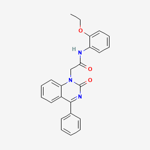 molecular formula C24H21N3O3 B2497908 N-(2-ethoxyphenyl)-2-(2-oxo-4-phenyl-1,2-dihydroquinazolin-1-yl)acetamide CAS No. 932320-87-1