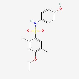 molecular formula C16H19NO4S B2497923 4-ethoxy-N-(4-hydroxyphenyl)-2,5-dimethylbenzene-1-sulfonamide CAS No. 2248869-15-8