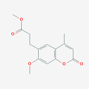 molecular formula C15H16O5 B2497930 Methyl 3-(7-methoxy-4-methyl-2-oxochromen-6-yl)propanoate CAS No. 903851-01-4
