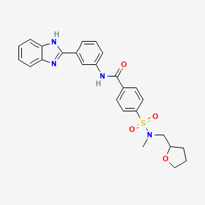 molecular formula C26H26N4O4S B2497992 N-[3-(1H-1,3-benzodiazol-2-yl)phenyl]-4-{methyl[(oxolan-2-yl)methyl]sulfamoyl}benzamide CAS No. 868676-55-5