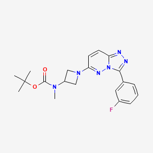 molecular formula C20H23FN6O2 B2497997 tert-butyl N-{1-[3-(3-fluorophenyl)-[1,2,4]triazolo[4,3-b]pyridazin-6-yl]azetidin-3-yl}-N-methylcarbamate CAS No. 2380067-54-7
