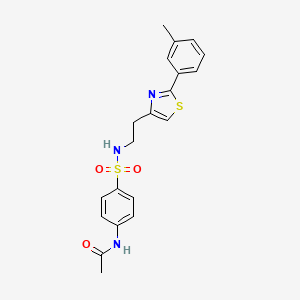 N-(4-(N-(2-(2-(m-tolyl)thiazol-4-yl)ethyl)sulfamoyl)phenyl)acetamide