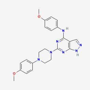 N-(4-methoxyphenyl)-6-[4-(4-methoxyphenyl)piperazin-1-yl]-1H-pyrazolo[3,4-d]pyrimidin-4-amine