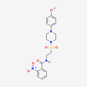 N-(2-((4-(4-methoxyphenyl)piperazin-1-yl)sulfonyl)ethyl)-2-nitrobenzamide