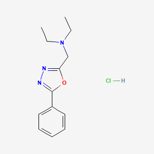 molecular formula C13H18ClN3O B2498108 DIETHYL[(5-PHENYL-1,3,4-OXADIAZOL-2-YL)METHYL]AMINE HYDROCHLORIDE CAS No. 24023-64-1