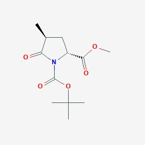 molecular formula C12H19NO5 B2498184 Methyl (2R,4S)-1-Boc-4-methyl-5-oxo-pyrrolidine-2-carboxylate CAS No. 879374-48-8
