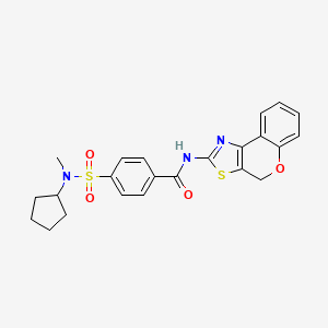 molecular formula C23H23N3O4S2 B2498185 N-(4H-chromeno[4,3-d]thiazol-2-yl)-4-(N-cyclopentyl-N-methylsulfamoyl)benzamide CAS No. 941996-34-5
