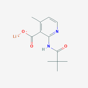 molecular formula C12H15LiN2O3 B2498199 Lithium(1+) ion 2-(2,2-dimethylpropanamido)-4-methylpyridine-3-carboxylate CAS No. 2095411-12-2