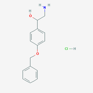 2-Amino-1-(4-phenylmethoxyphenyl)ethanol;hydrochloride