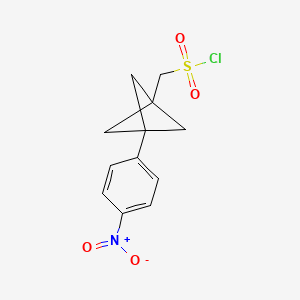 [3-(4-Nitrophenyl)-1-bicyclo[1.1.1]pentanyl]methanesulfonyl chloride