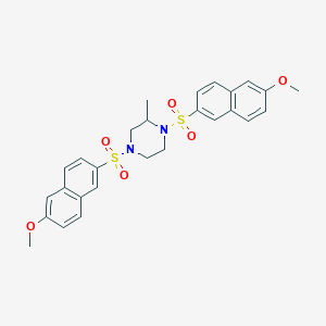 1,4-Bis[(6-methoxynaphthalen-2-yl)sulfonyl]-2-methylpiperazine