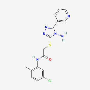 2-{[4-amino-5-(pyridin-3-yl)-4H-1,2,4-triazol-3-yl]sulfanyl}-N-(5-chloro-2-methylphenyl)acetamide