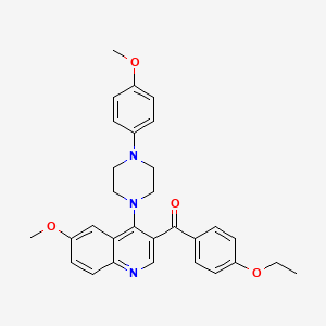 (4-Ethoxyphenyl)(6-methoxy-4-(4-(4-methoxyphenyl)piperazin-1-yl)quinolin-3-yl)methanone